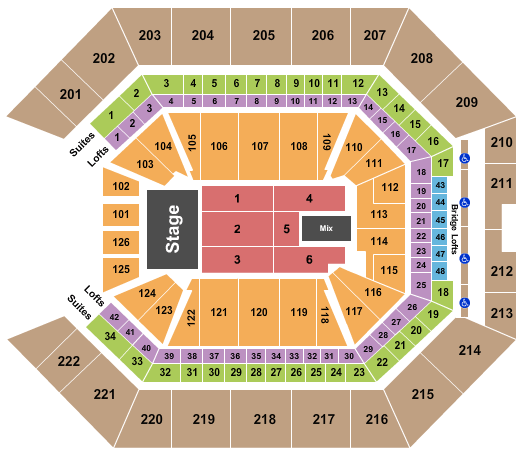 Golden 1 Center Trans-Siberian Orchestra Seating Chart